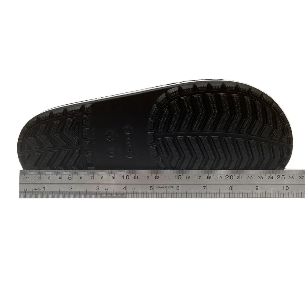 Crocs Bayaband Mens Slide Sandals Size 9 Black White Water‎ Friendly Lightweight